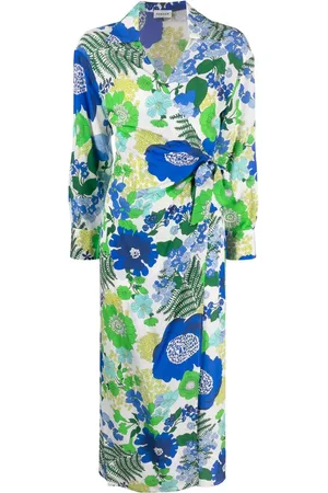 P.A.R.O.S.H. Vestido midi cruzado con estampado floral