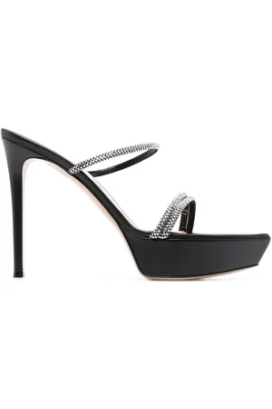 Gianvito Rossi Sandalias con cristales en correa y plataforma de 130mm