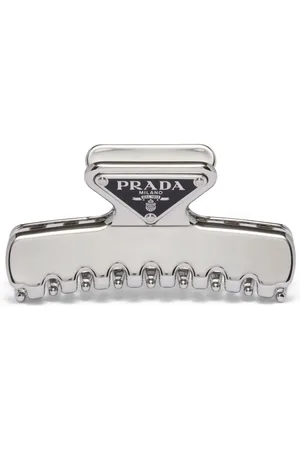 Prada Broche para el cabello con logo triangular