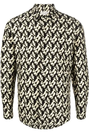Saint Laurent Camisa con estampado abstracto
