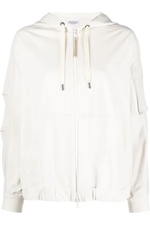 Brunello Cucinelli Hoodie con cierre y cordones
