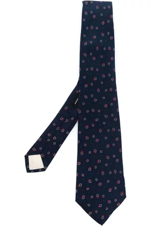 Yves Saint Laurent Corbata de seda con estampado geométrico 1990