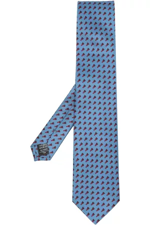 Dunhill Corbata de seda con estampado abstracto