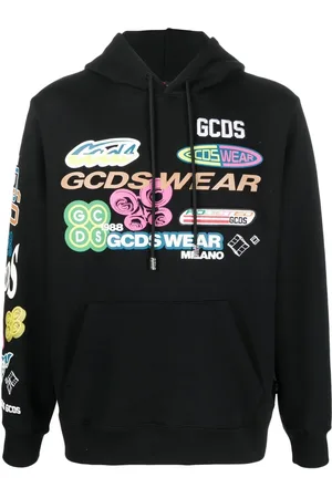 GCDS Hoodie con logo estampado y cordones