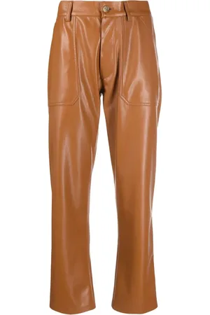 Nanushka Pantalones rectos con bolsillos