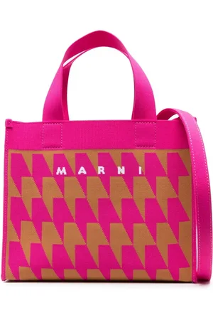 Marni Tote pequeño con estampado pied de poule