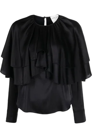 FORTE FORTE Blusa satiinada manga larga a capas
