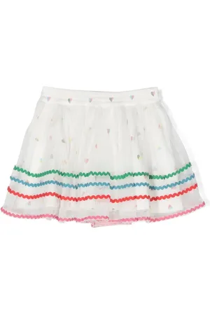 Stella McCartney Falda estilo tutú con corazones estampados