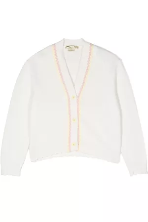 Stella McCartney Cárdigan tejido de canalé con cuello en V