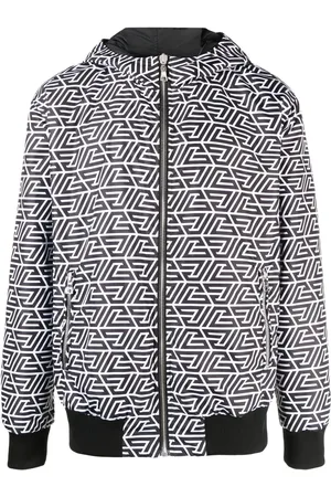 Balmain Chamarra reversible con monograma y capucha