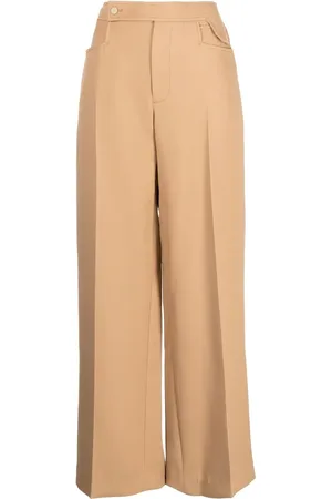 Low Classic Pantalones rectos con pinzas y apliques