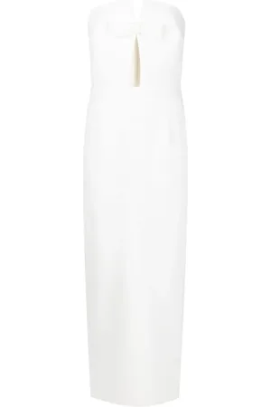 Ilkyaz Ozel Vestido de fiesta strapless con detalle de moño