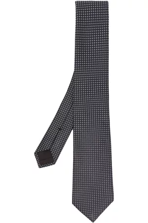 Armani Corbata de seda con estampado geométrico