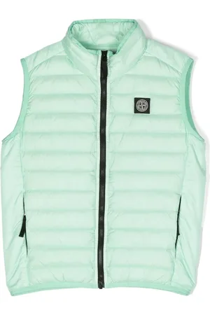 Stone Island Chaleco capitonado con parche del logo en el pecho