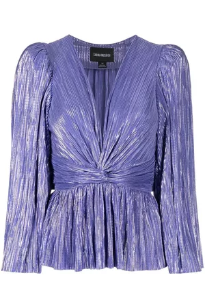 Sabina Musayev Blusa plisada con detalle de nudo