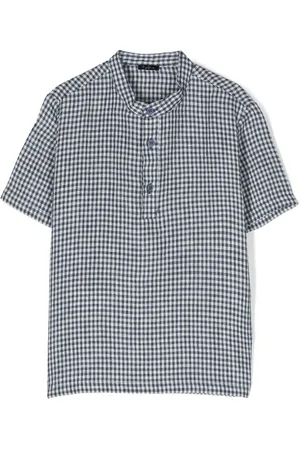 Il gufo Camisa manga corta con cuadros estampados
