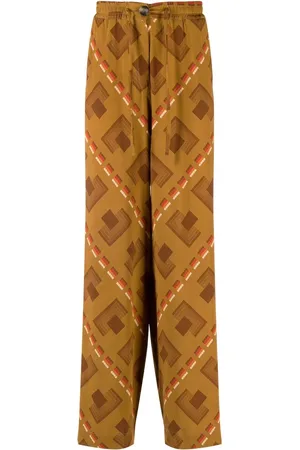 PIERRE-LOUIS MASCIA Pantalones anchos con motivo