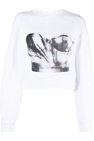 Alexander McQueen Sudadera tipo corset con motivo gráfico