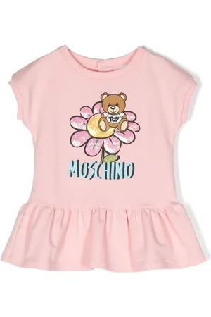 Moschino Vestido con volantes y motivo Teddy Bear