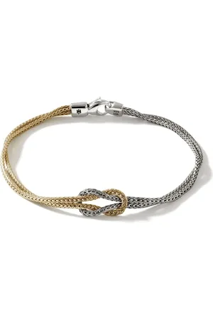 John Hardy Pulsera Manah en oro amarillo de 14kt y plata de 1.8mm