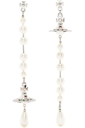 Vivienne Westwood Aretes Broken con perla