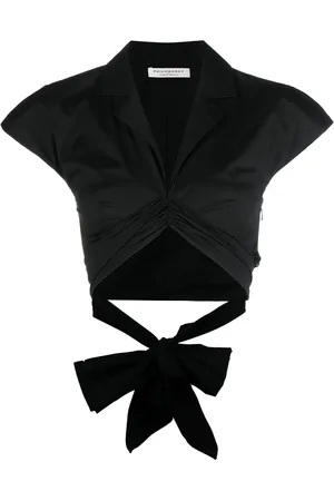 Serafini Blusa corta de tafetán