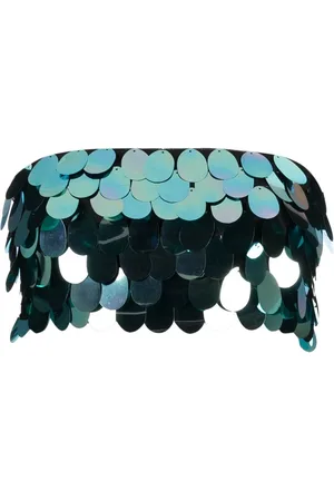 Ilkyaz Ozel Top estilo bandeau con lentejuelas