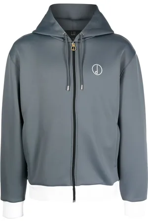 Dunhill Hoodie con logo bordado y cierre