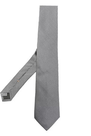 CANALI Corbata de seda con motivo de cuadros