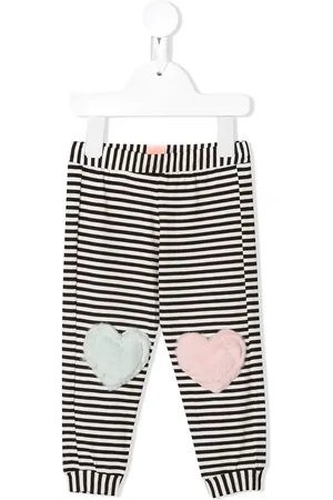 Wauw Capow by Bangbang Leggins a rayas con parche de corazón