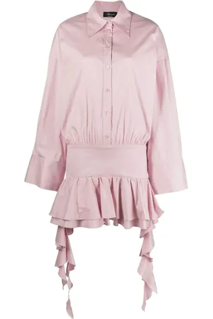 BLUMARINE Vestido camisero con volantes