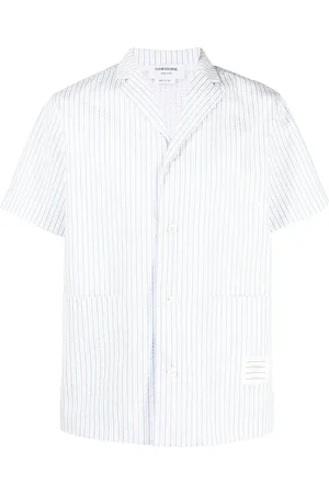 Thom Browne Camisa manga corta con rayas estampadas