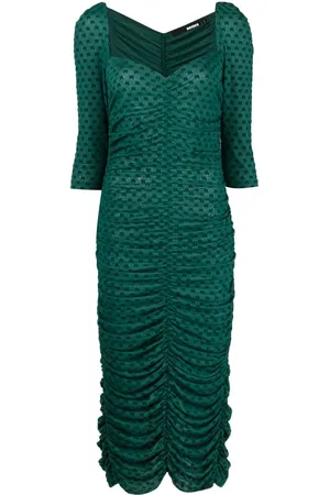 ROTATE Vestido midi fruncido