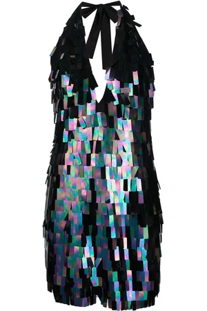 Ilkyaz Ozel Vestido corto con detalles de lentejuelas