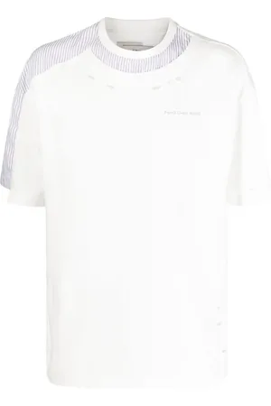 Feng Chen Wang Playera con logo estampado en el pecho