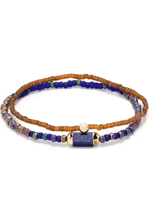 LUIS MORAIS Pulsera en oro amarillo de 14kt con lapislázuli