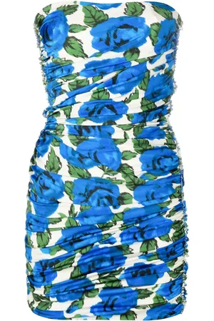 Serafini Vestido corto con volantes y estampado floral