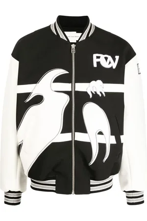 Feng Chen Wang Chamarra bomber Phoenix con logo bordado
