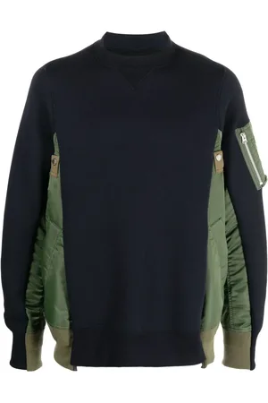 SACAI Sudadera con diseño de patchwork