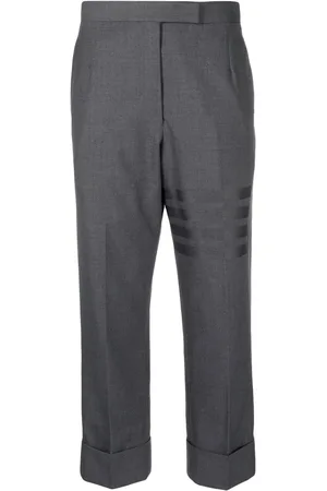 Thom Browne Pantalones capri con motivo 4-Bar