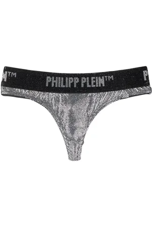 Philipp Plein Tanga con detalles de cristal
