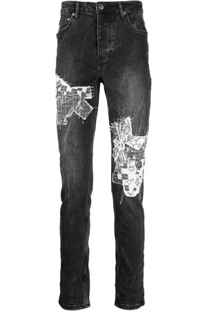 KSUBI Skinny jeans con estampado gráfico