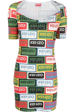 Kenzo Vestido corto con logo estampado
