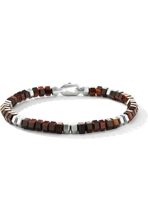 David Yurman Pulsera Hex Bead en plata de ley de 6mm