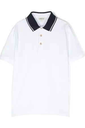 Lanvin Playera tipo polo con logo estampado