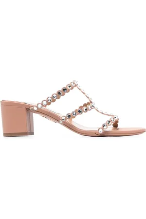 Aquazzura Sandalias con detalles de cristal y tacón de 55mm