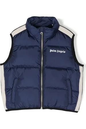 Palm Angels Chaleco capitonado con logo estampado