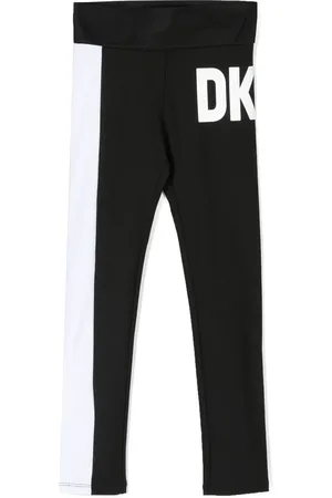 DKNY Leggins con diseño color block y logo estampado
