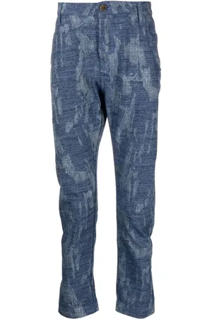 Ports V Pantalones con efecto envejecido