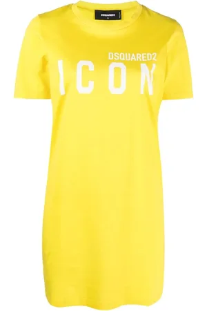 Dsquared2 Vestido estilo playera con logo estampado